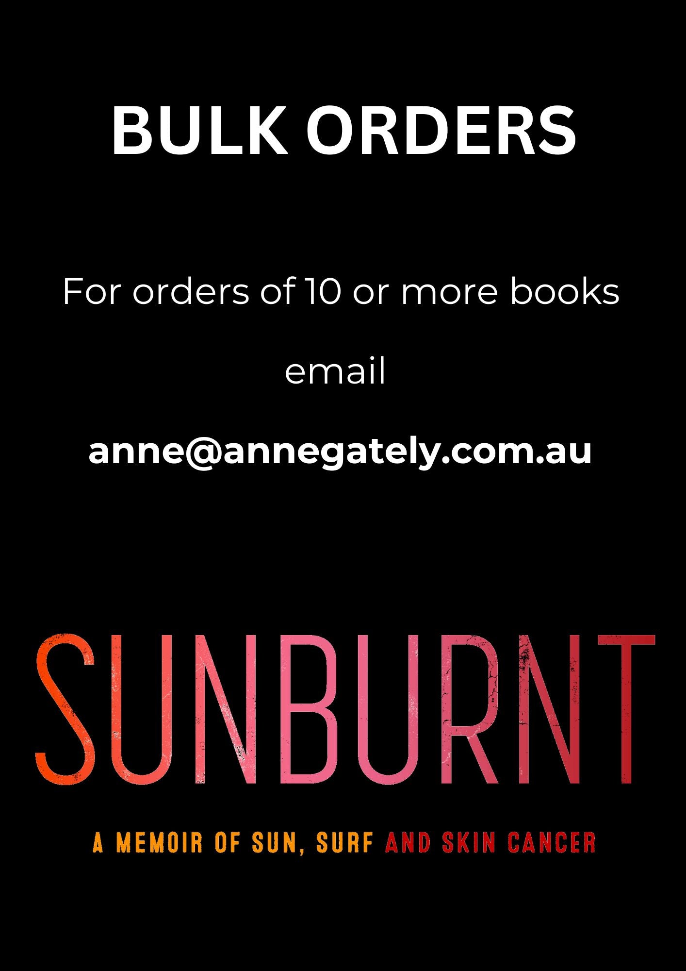 Bulk Orders of 10 or more books.